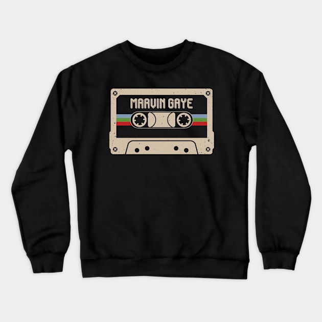 Marvin Gaye Vintage Cassette Tape Crewneck Sweatshirt by Horton Cyborgrobot